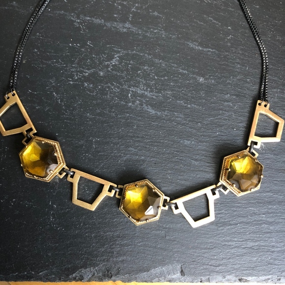 Madewell 1937 Art Deco Necklace Topaz Crystals - Picture 3 of 8